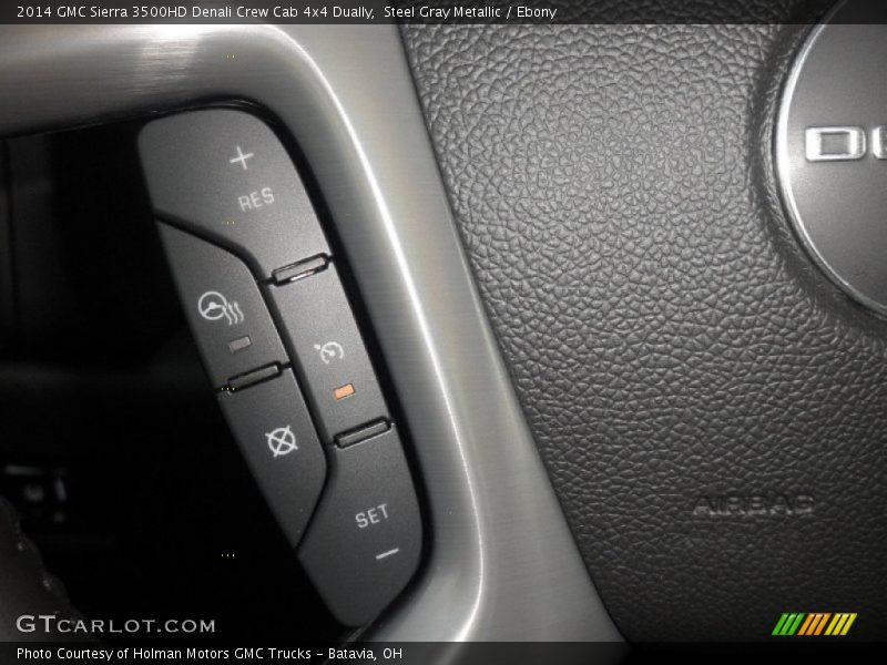 Steel Gray Metallic / Ebony 2014 GMC Sierra 3500HD Denali Crew Cab 4x4 Dually