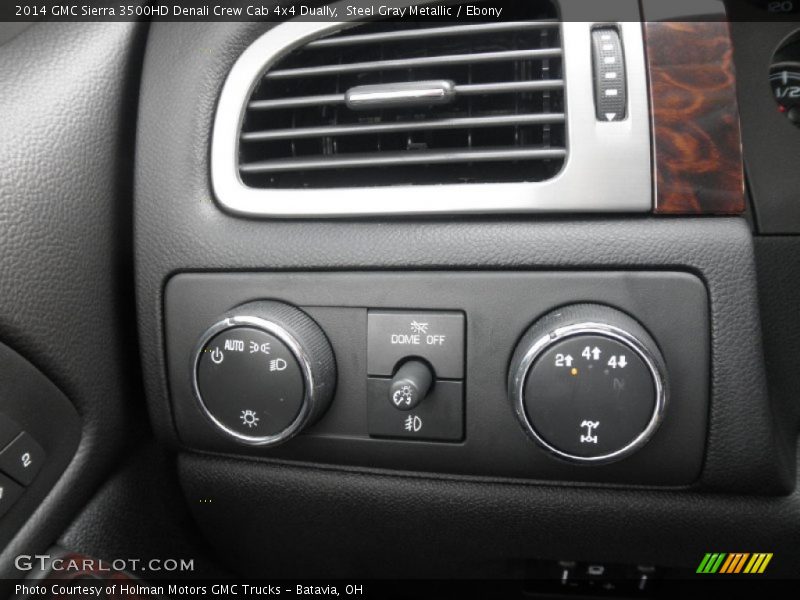 Steel Gray Metallic / Ebony 2014 GMC Sierra 3500HD Denali Crew Cab 4x4 Dually