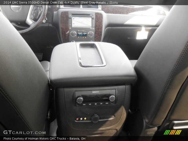 Steel Gray Metallic / Ebony 2014 GMC Sierra 3500HD Denali Crew Cab 4x4 Dually