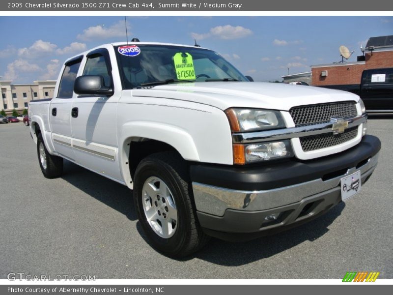 Summit White / Medium Gray 2005 Chevrolet Silverado 1500 Z71 Crew Cab 4x4