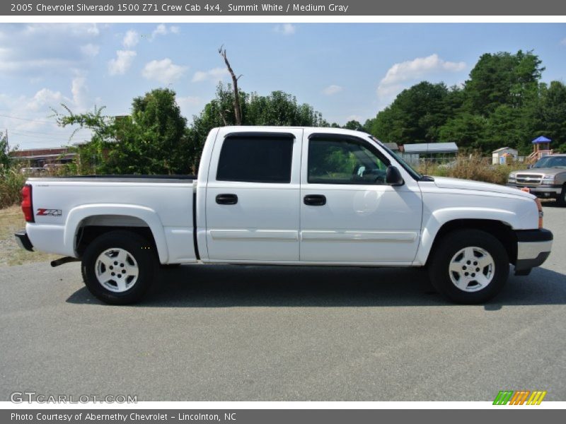 Summit White / Medium Gray 2005 Chevrolet Silverado 1500 Z71 Crew Cab 4x4