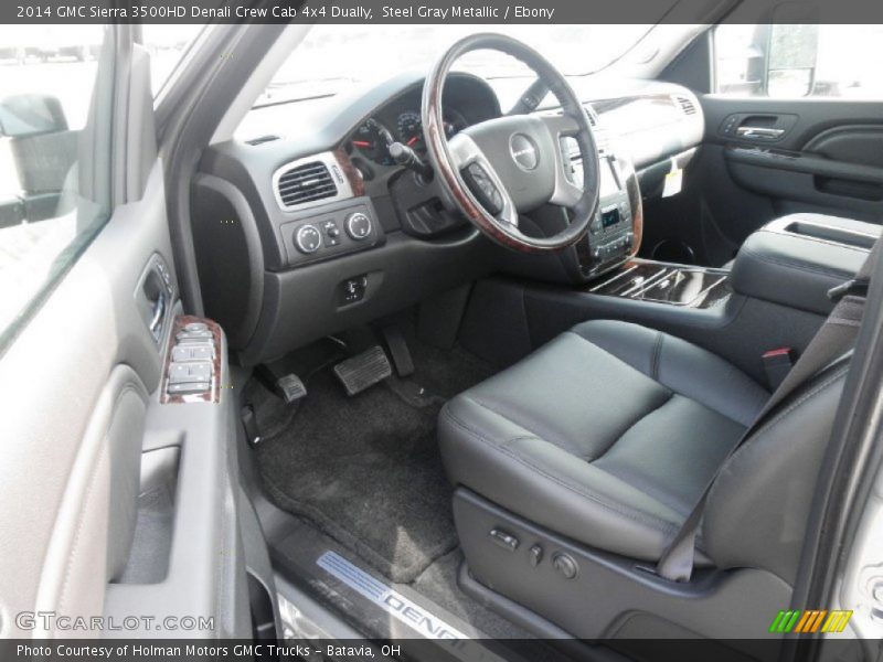 Steel Gray Metallic / Ebony 2014 GMC Sierra 3500HD Denali Crew Cab 4x4 Dually