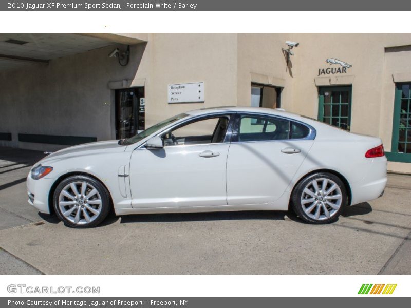 Porcelain White / Barley 2010 Jaguar XF Premium Sport Sedan