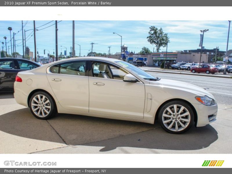 Porcelain White / Barley 2010 Jaguar XF Premium Sport Sedan