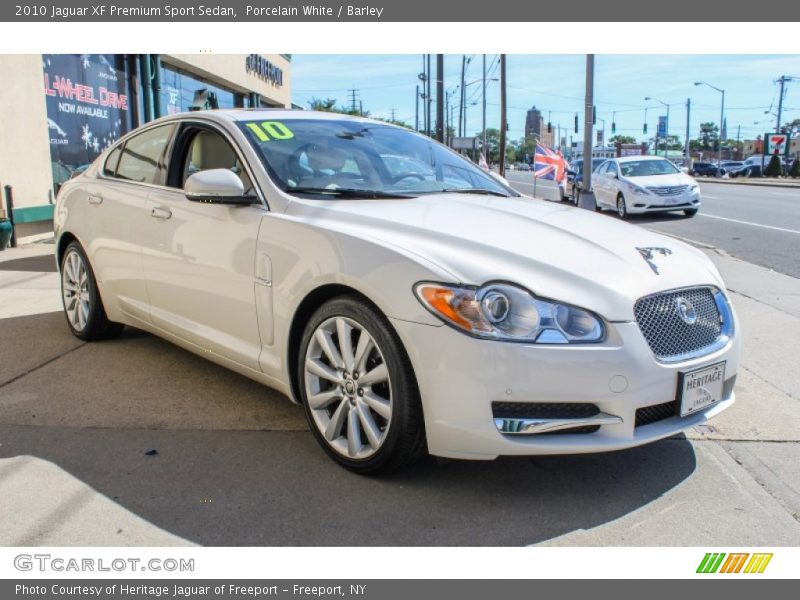 Porcelain White / Barley 2010 Jaguar XF Premium Sport Sedan