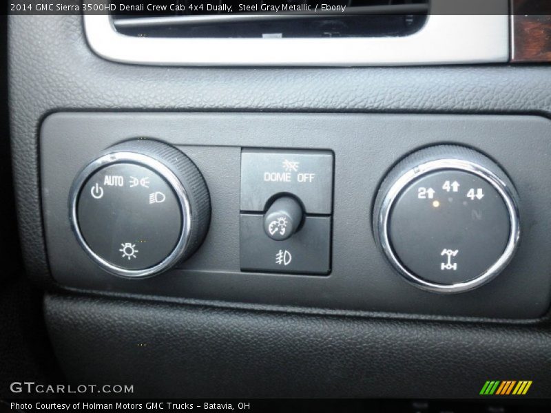 Steel Gray Metallic / Ebony 2014 GMC Sierra 3500HD Denali Crew Cab 4x4 Dually