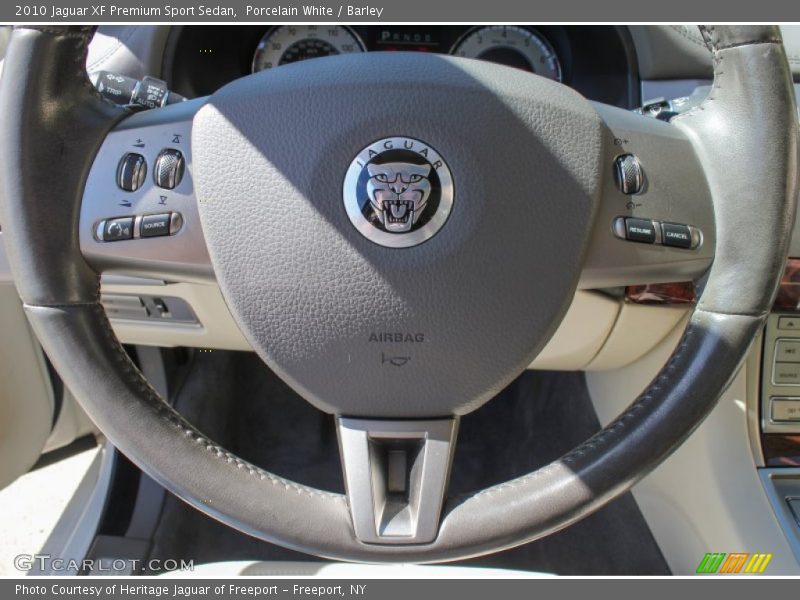 Porcelain White / Barley 2010 Jaguar XF Premium Sport Sedan