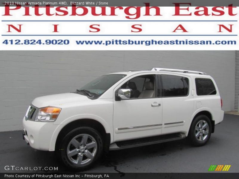 Blizzard White / Stone 2010 Nissan Armada Platinum 4WD