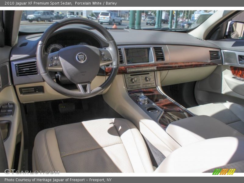 Porcelain White / Barley 2010 Jaguar XF Premium Sport Sedan