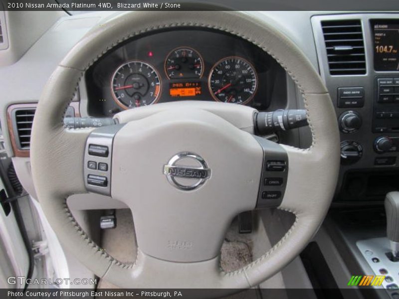 Blizzard White / Stone 2010 Nissan Armada Platinum 4WD
