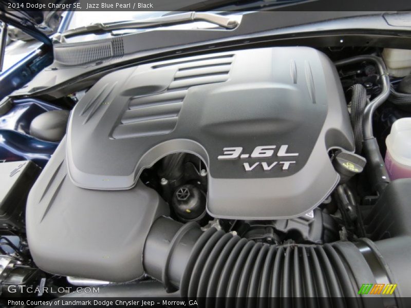 Jazz Blue Pearl / Black 2014 Dodge Charger SE