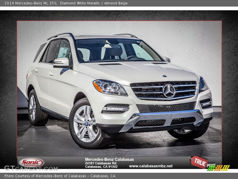 Diamond White Metallic / Almond Beige 2014 Mercedes-Benz ML 350