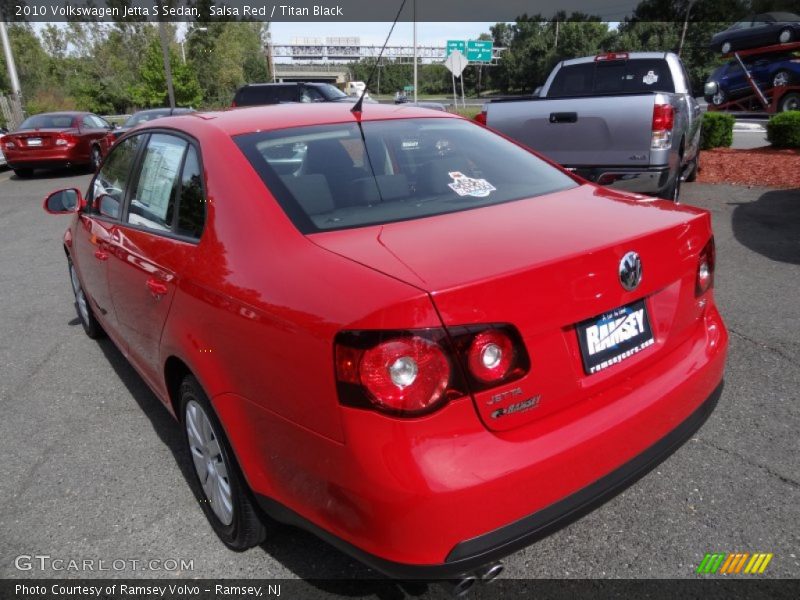Salsa Red / Titan Black 2010 Volkswagen Jetta S Sedan