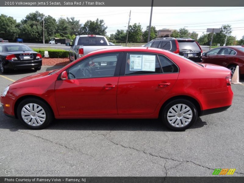 Salsa Red / Titan Black 2010 Volkswagen Jetta S Sedan