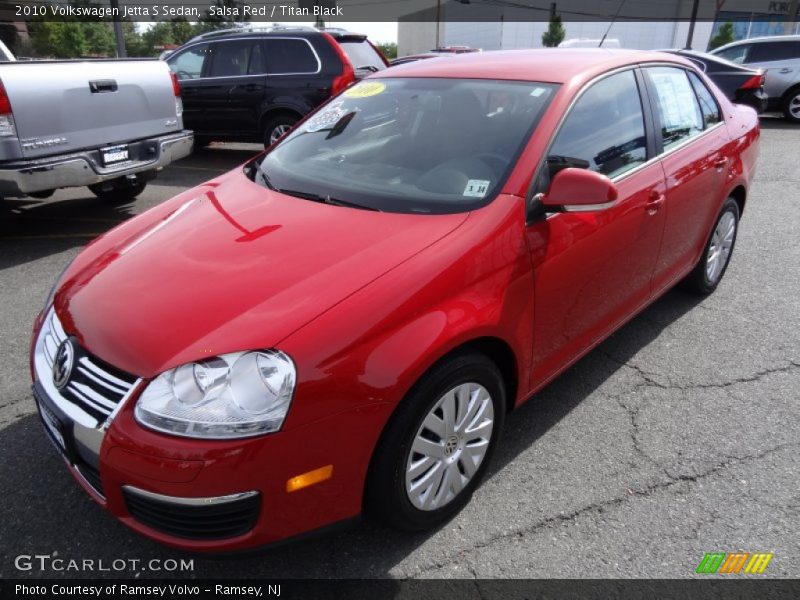 Salsa Red / Titan Black 2010 Volkswagen Jetta S Sedan