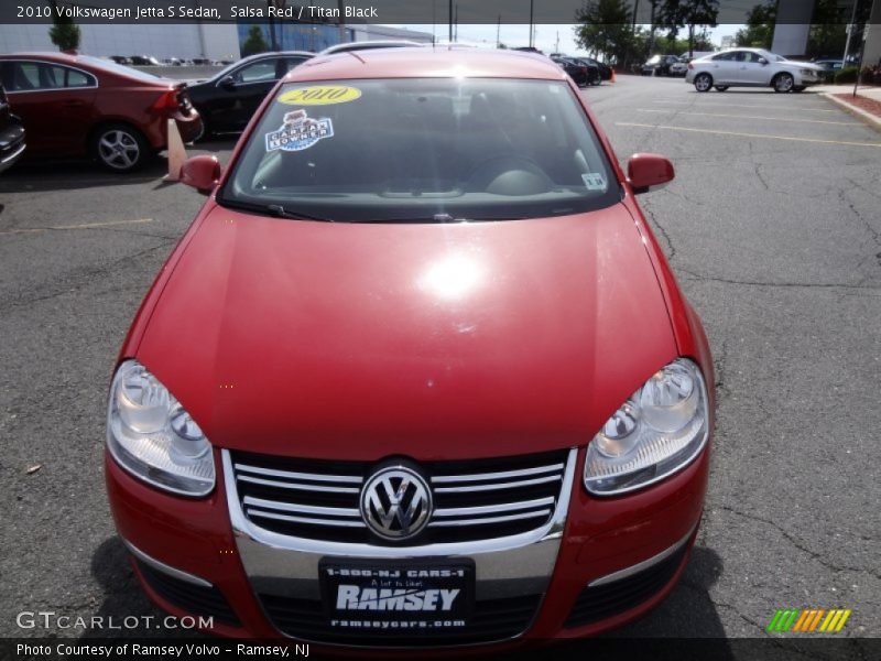 Salsa Red / Titan Black 2010 Volkswagen Jetta S Sedan