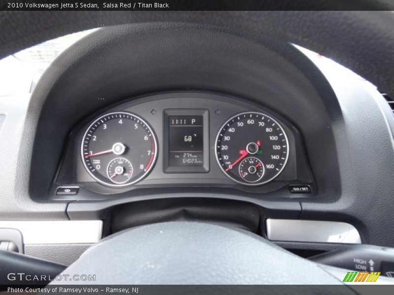 Salsa Red / Titan Black 2010 Volkswagen Jetta S Sedan