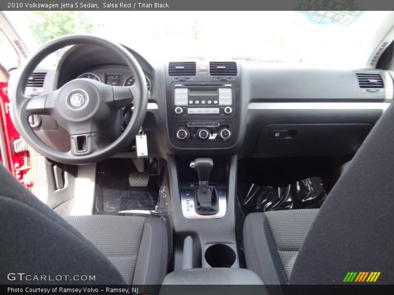 Salsa Red / Titan Black 2010 Volkswagen Jetta S Sedan