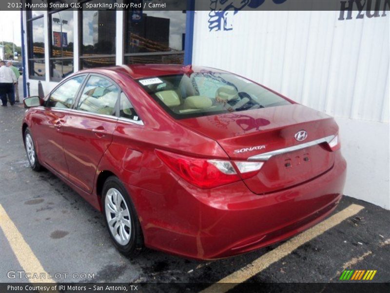 Sparkling Ruby Red / Camel 2012 Hyundai Sonata GLS