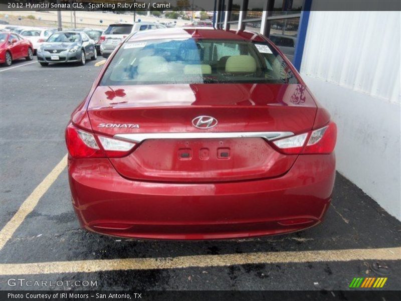 Sparkling Ruby Red / Camel 2012 Hyundai Sonata GLS