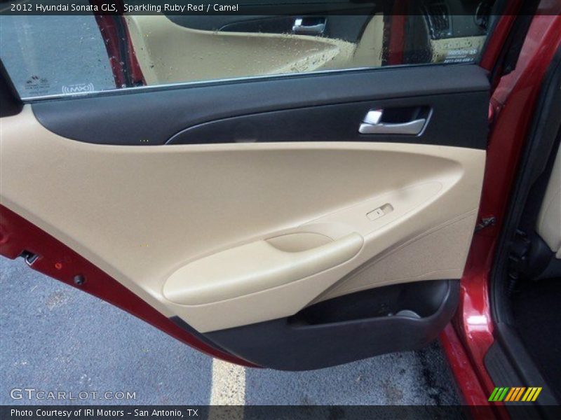 Sparkling Ruby Red / Camel 2012 Hyundai Sonata GLS