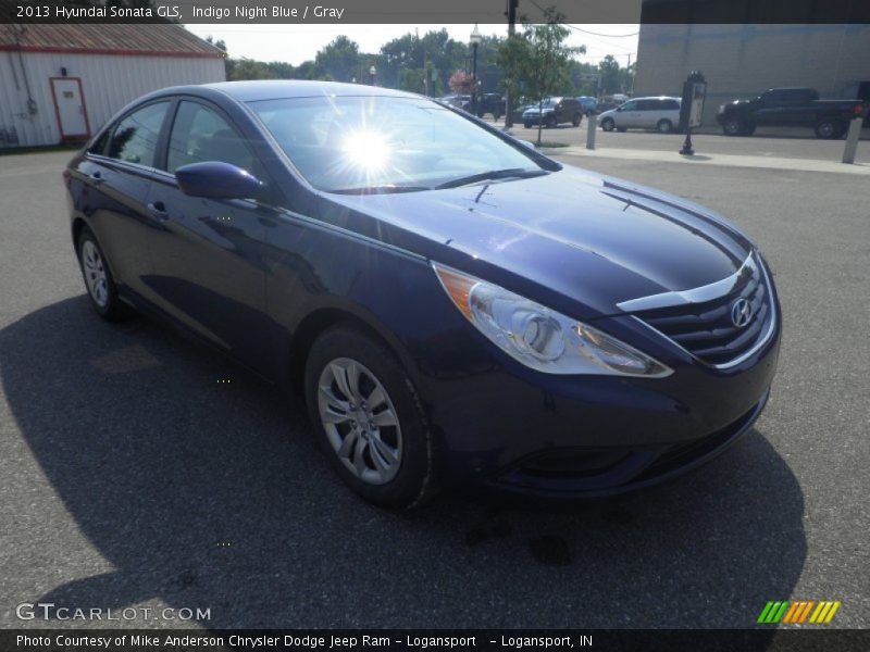 Indigo Night Blue / Gray 2013 Hyundai Sonata GLS