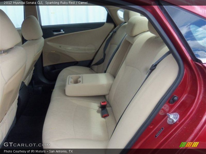 Sparkling Ruby Red / Camel 2012 Hyundai Sonata GLS
