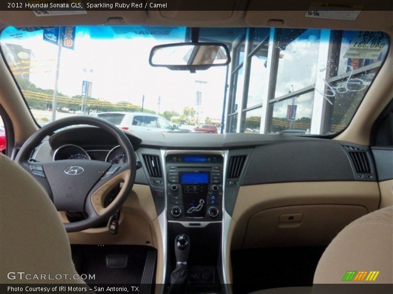 Sparkling Ruby Red / Camel 2012 Hyundai Sonata GLS