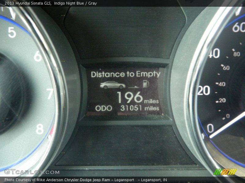 Indigo Night Blue / Gray 2013 Hyundai Sonata GLS