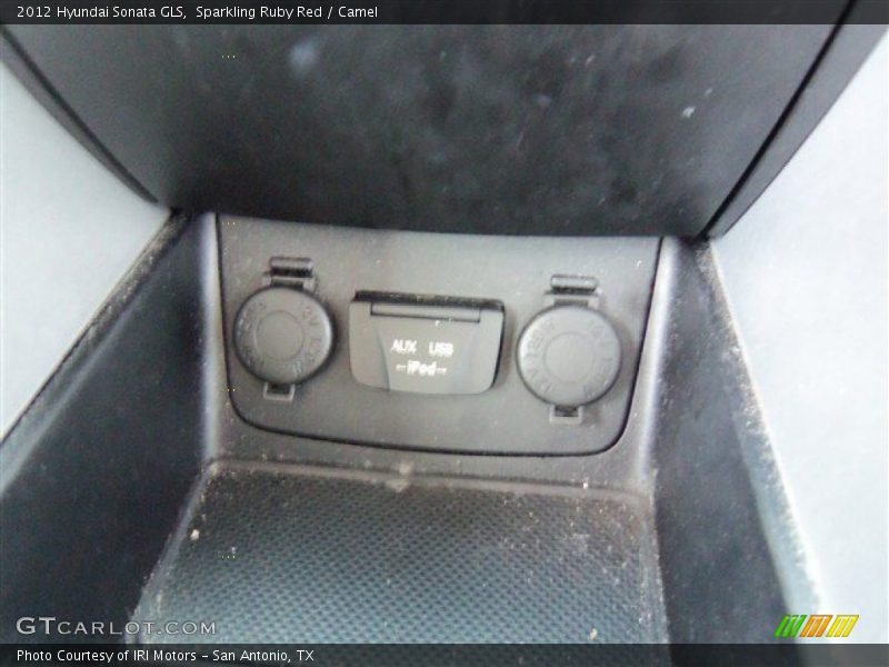 Sparkling Ruby Red / Camel 2012 Hyundai Sonata GLS