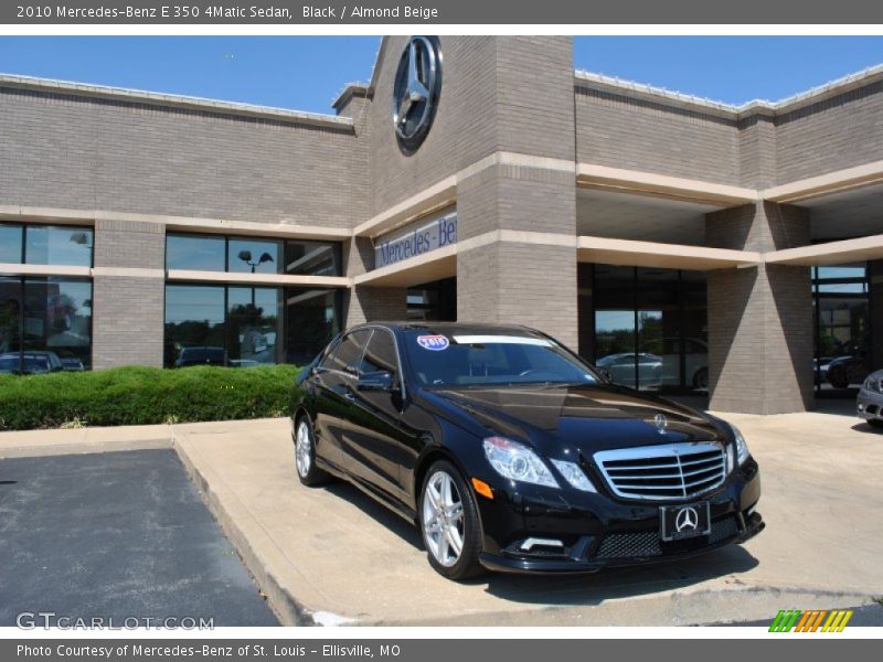Black / Almond Beige 2010 Mercedes-Benz E 350 4Matic Sedan