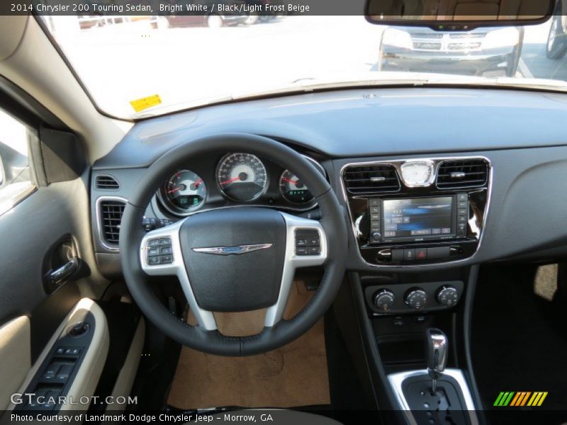 Bright White / Black/Light Frost Beige 2014 Chrysler 200 Touring Sedan