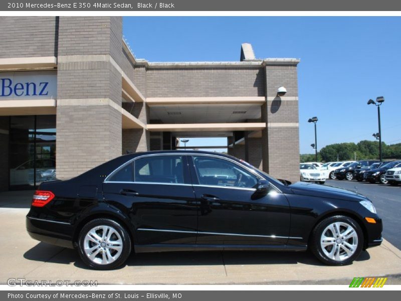 Black / Black 2010 Mercedes-Benz E 350 4Matic Sedan
