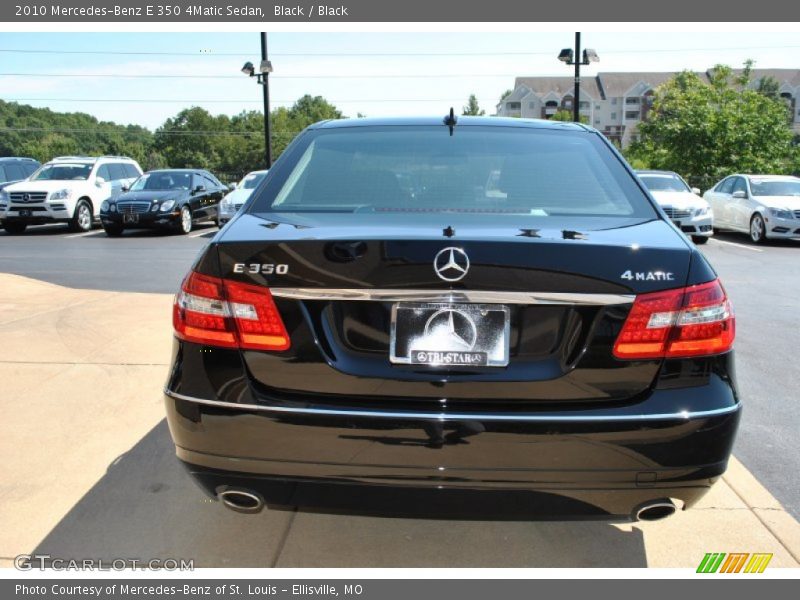 Black / Black 2010 Mercedes-Benz E 350 4Matic Sedan