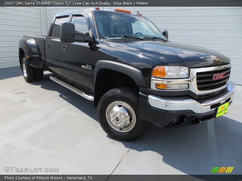 Onyx Black / Pewter 2007 GMC Sierra 3500HD Classic SLT Crew Cab 4x4 Dually