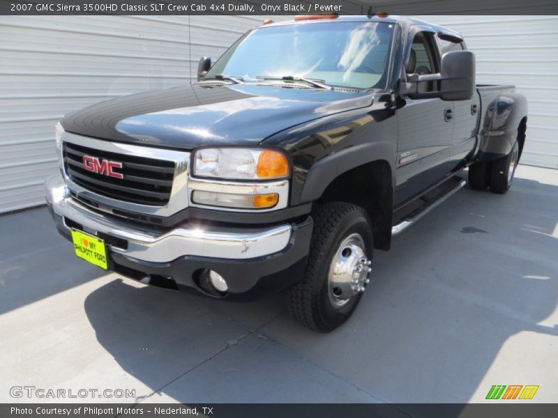 Onyx Black / Pewter 2007 GMC Sierra 3500HD Classic SLT Crew Cab 4x4 Dually