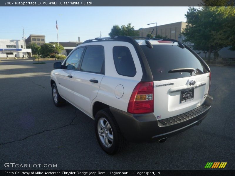 Clear White / Black 2007 Kia Sportage LX V6 4WD