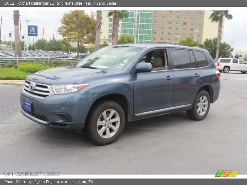 Shoreline Blue Pearl / Sand Beige 2012 Toyota Highlander SE