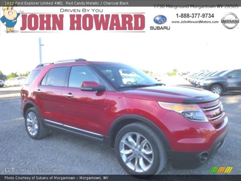 Red Candy Metallic / Charcoal Black 2012 Ford Explorer Limited 4WD