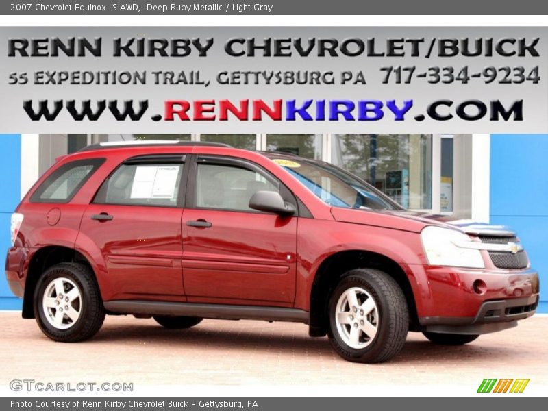 Deep Ruby Metallic / Light Gray 2007 Chevrolet Equinox LS AWD