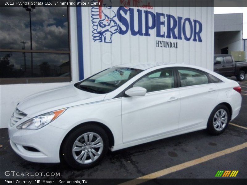 Shimmering White / Camel 2013 Hyundai Sonata GLS