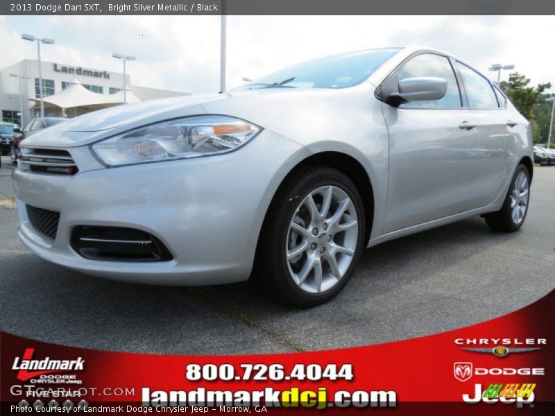 Bright Silver Metallic / Black 2013 Dodge Dart SXT