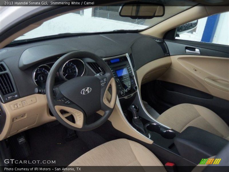 Shimmering White / Camel 2013 Hyundai Sonata GLS