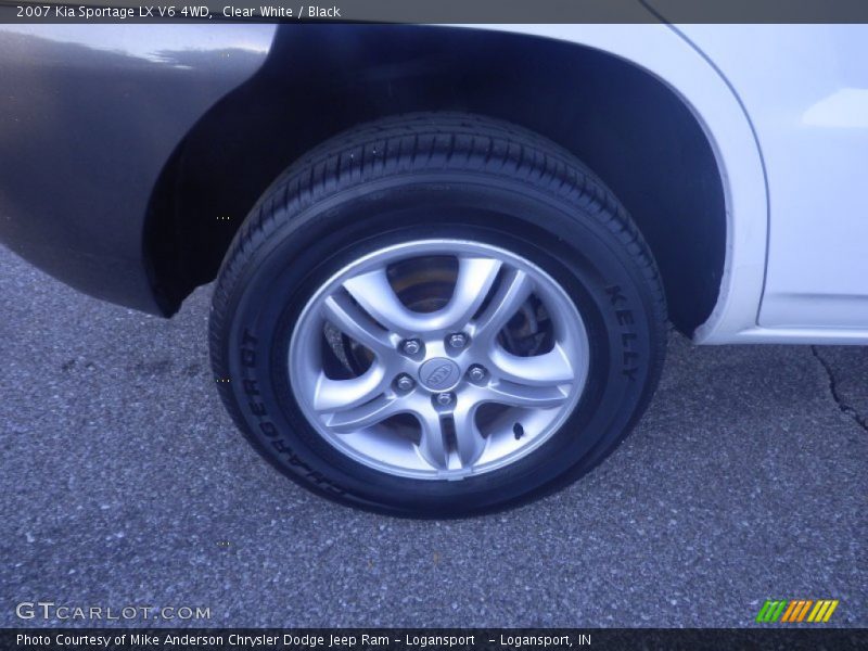 Clear White / Black 2007 Kia Sportage LX V6 4WD