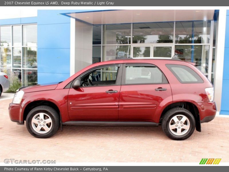 Deep Ruby Metallic / Light Gray 2007 Chevrolet Equinox LS AWD