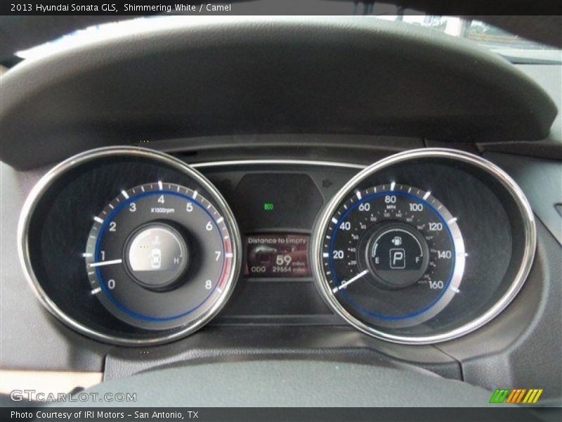 Shimmering White / Camel 2013 Hyundai Sonata GLS
