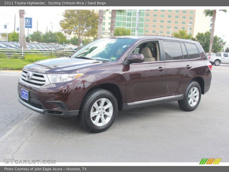 Sizzling Crimson Mica / Sand Beige 2011 Toyota Highlander