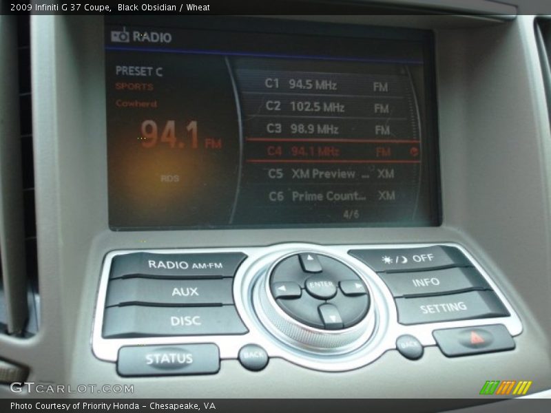 Black Obsidian / Wheat 2009 Infiniti G 37 Coupe