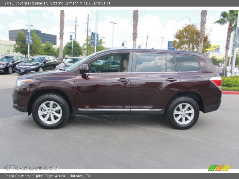 Sizzling Crimson Mica / Sand Beige 2011 Toyota Highlander