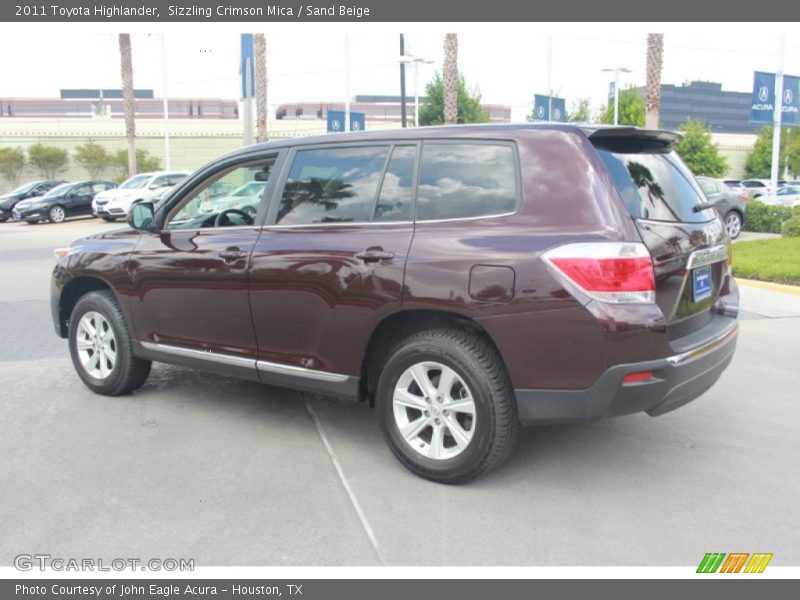 Sizzling Crimson Mica / Sand Beige 2011 Toyota Highlander